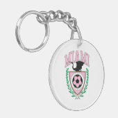 Miami Soccer Varsity Style Schlüsselanhänger (Vorderseite links)