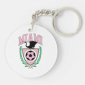 Miami Soccer Varsity Style Schlüsselanhänger (Rückseite)