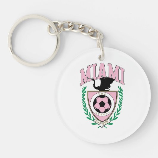 Miami Soccer Varsity Style Schlüsselanhänger (Vorderseite)