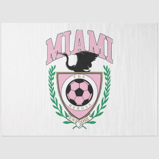 Miami Soccer Varsity Style Seidenpapier (Vorderseite)