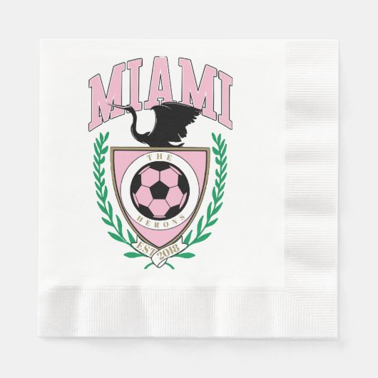 Miami Soccer Varsity Style Serviette (Vorderseite)