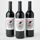 Miami Soccer Varsity Style Weinetikett (Flaschen)