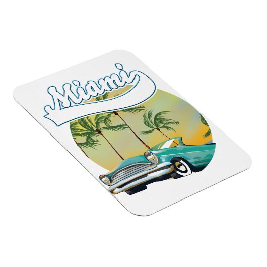 Miami-Sonnenuntergangs-Logo Magnet (Rechte Seite)