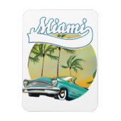 Miami-Sonnenuntergangs-Logo Magnet (Vertikal)