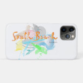 Miami, South Beach, Florida Abstrakt iPhone Case (Rückseite (Horizontal))