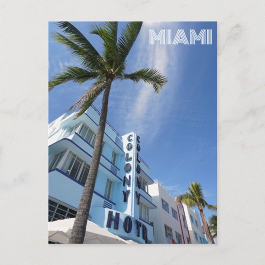 Miami South Beach Florida Art Deco Postkarte (Vorderseite)