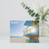 Miami South Beach Florida - Bahnhof Postkarte (Stehend Vorderseite)