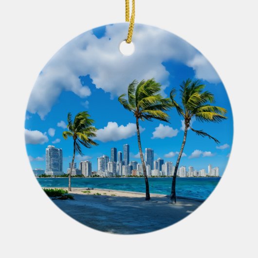 Miami South Beach Florida Keramik Ornament (Vorne)