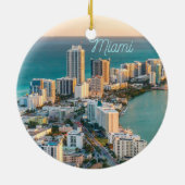 Miami South Beach Florida Ocean View Keramik Ornament (Hinten)