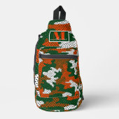 Miami Storm green & Orange Camo Printed Crossbody Bag (Vorderseite)
