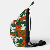 Miami Storm green & Orange Camo Printed Crossbody Bag (Rechts)