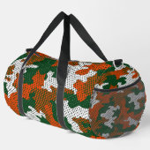 Miami Storm green & Orange Camo Printed Duffle Bag (Rechte Ecke)