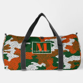 Miami Storm green & Orange Camo Printed Duffle Bag (Rückseite)