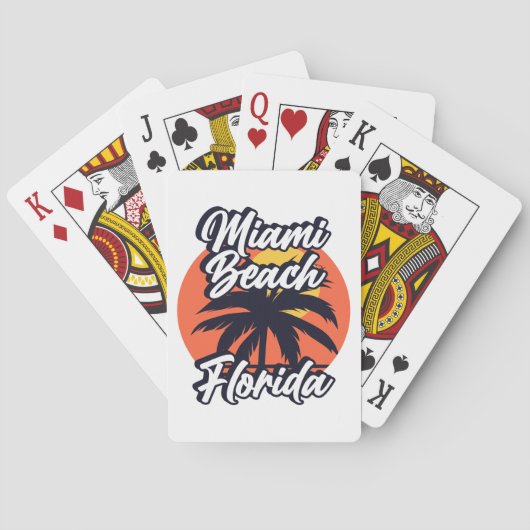 Miami Strand, Florida Spielkarten (Rückseite)