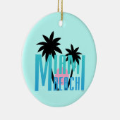 Miami-Strand-Florida-Typografie Keramik Ornament (Rechts)