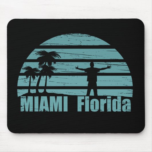Miami Strand Florida Vintage Mousepad (Vorne)