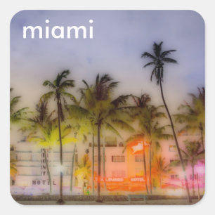 Miami STRAND Quadratischer Aufkleber