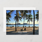 Miami, Strand von Florida Postkarte (Vorne/Hinten)