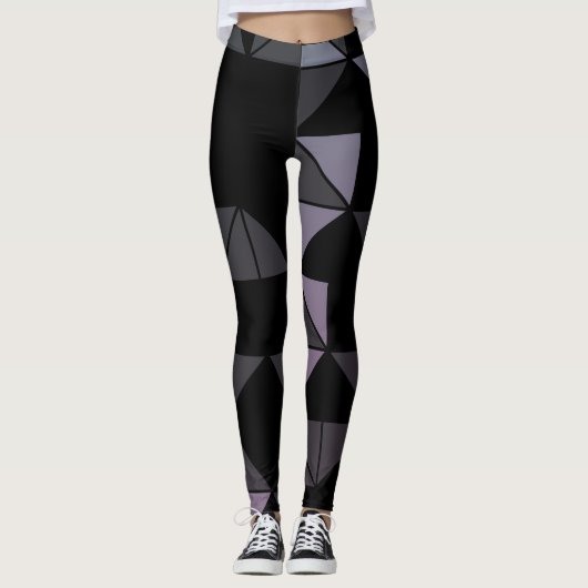 Miami Style auf dunklem Schwarz-Design Leggings (Vorderseite)