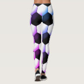 Miami Style Fußball Muster Transparenter Hintergru Leggings (Rückseite)