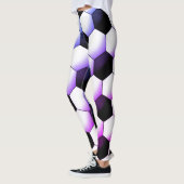 Miami Style Fußball Muster Transparenter Hintergru Leggings (Links)