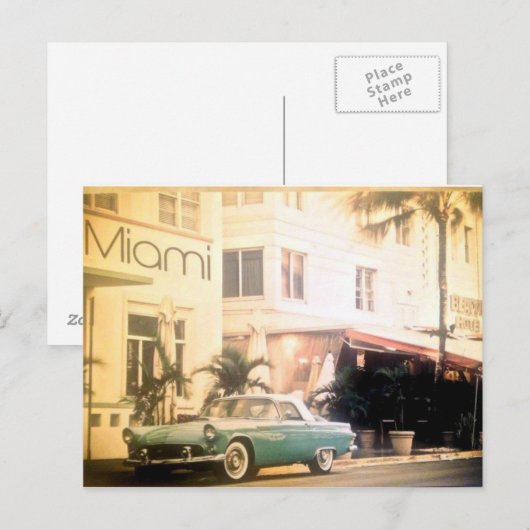 Miami-Süd-Strand Postkarte (Vorne/Hinten)