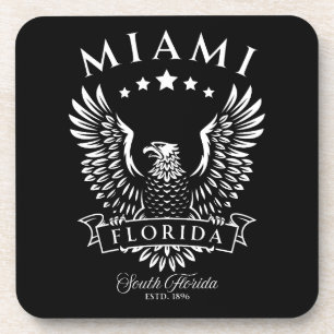 Miami Südflorida Vintage Adler Getränkeuntersetzer