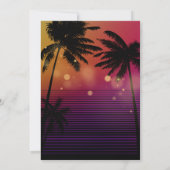 Miami Summer Girls Weekend Bachelorette Party Einladung (Rückseite)