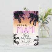 Miami Summer Girls Weekend Geburtstagsparty Einladung (Stehend Vorderseite)