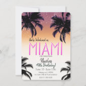 Miami Summer Girls Weekend Geburtstagsparty Einladung (Vorderseite)