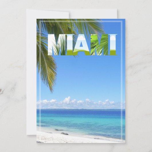 Miami Summer Girls Weekend Junggeselinnen-Abschied Einladung (Rückseite)