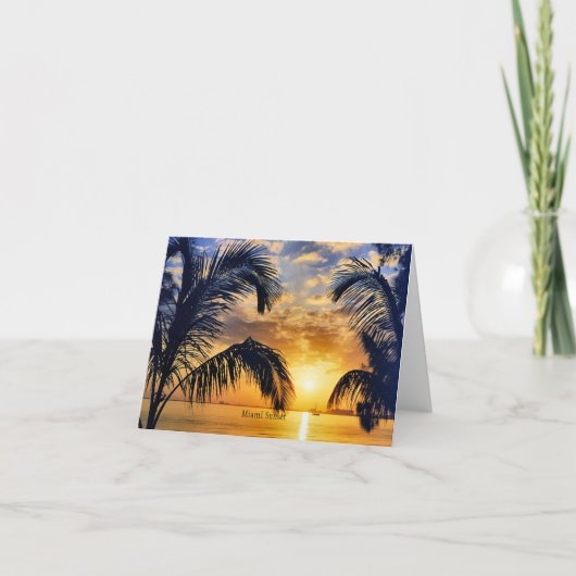 Miami Sunset Karte (Vorderseite)