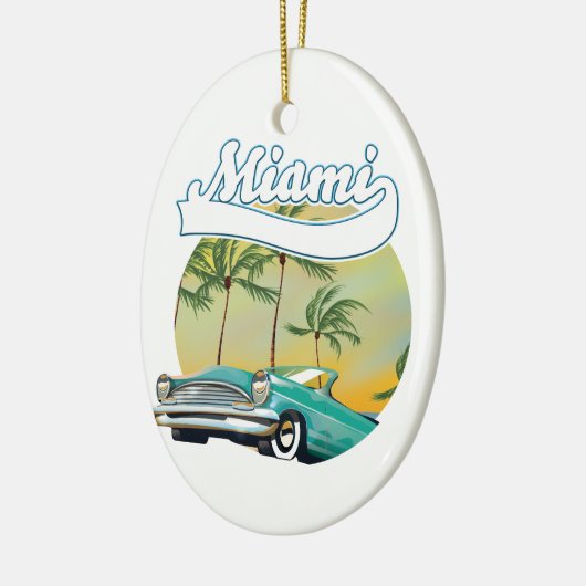 Miami Sunset Logo Keramik Ornament (Links)