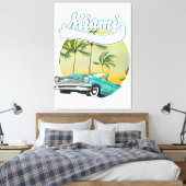 Miami Sunset Logo Leinwanddruck (Insitu (Schlafzimmer))
