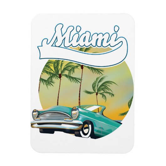 Miami Sunset Logo Magnet (Vertikal)