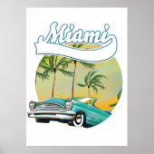 Miami Sunset Logo Poster (Vorne)