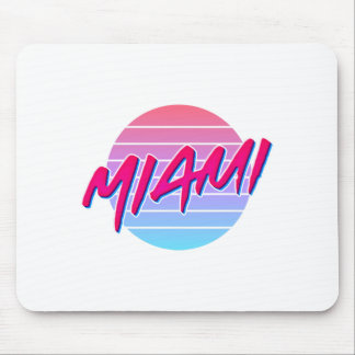 Miami Sunset Neon Colors Style Vintag Mousepad