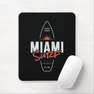 Miami Surf – Vintage-Strand-Sonnenuntergangs-Surfb Mousepad