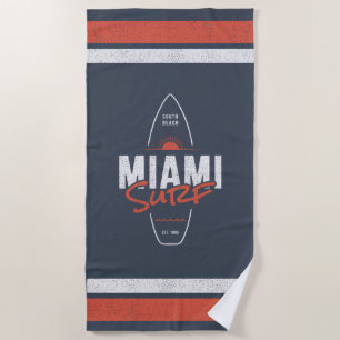 Miami Surf – Vintage-Strand-Sonnenuntergangs-Surfb Strandtuch