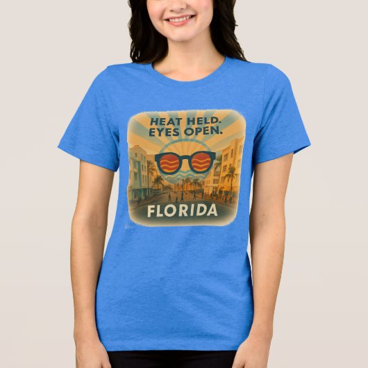 Miami-T-Shirt mit Tri-Mixing | T-Shirt der weichen Tri-Blend Shirt (Vorderseite)