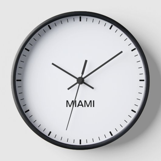Miami Time Zone Newsroom Style Uhr (Vorderseite)