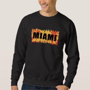 Miami USA City Cityscape Skyline Trip Funny Gesche Sweatshirt