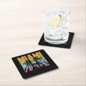 Miami Vacation Souvenir - Retro Beach Apparel Rechteckiger Pappuntersetzer (Vor Ort)