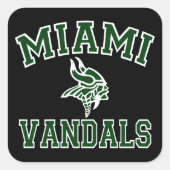 Miami Vandals Quadratischer Aufkleber (Vorderseite)
