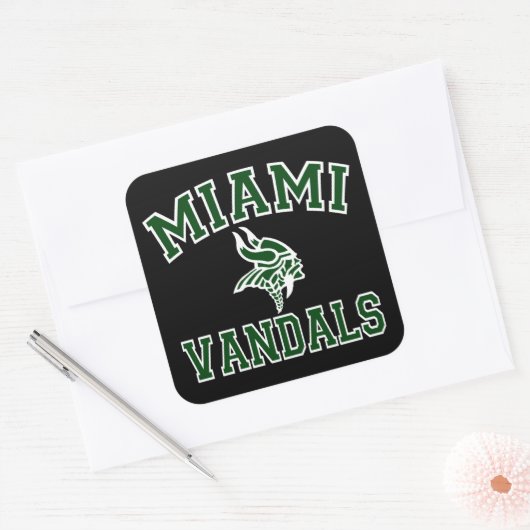 Miami Vandals Quadratischer Aufkleber (Umschlag)