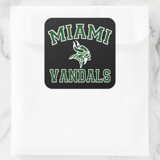 Miami Vandals Quadratischer Aufkleber (Tasche)