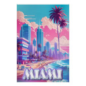 Miami Vaporwave Travel Poster (Vorderseite)