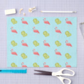 Miami Vibes Flamingo and limes Tissue Paper Seidenpapier (Handwerk)
