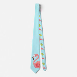 Miami Vibes Flamingo und Limes Neck Tie Krawatte