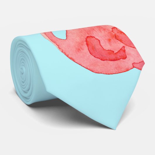 Miami Vibes Flamingo und Limes Neck Tie Krawatte (Gerollt)